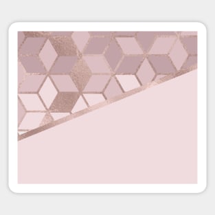 Sweet Rose Harmony - Geometric Split Sticker